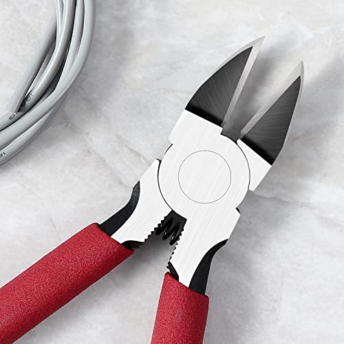IGAN-P6 Wire Flush Cutters (Pack of 5), 6-inch Ultra Sharp and Powerful Side Cutter Clippers, Ideal Wire Snips for Handmade and Any Clean Cut Needs Pack 5