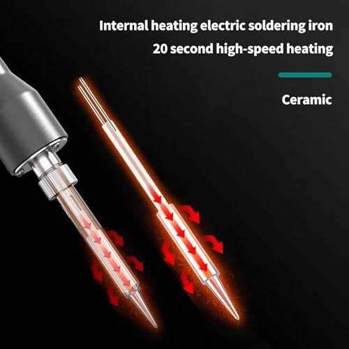 60W Digital Soldering Iron Heat Set Insert Tool Kit, Adjustable Temp 180-500℃ LCD Display, Extra Heat-Set Insert Tips, Threaded Inserts for Plastic & 3D Printing, Brass Inserts Hardware Set L300