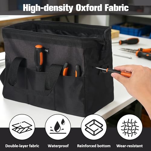 Tool Bag Organizer for Electrician, Mechanic, Carpenter (Black,13Inch) 13Inch