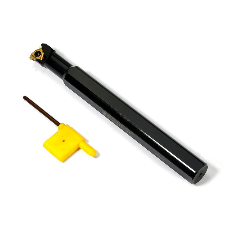 3/4" x 7" OSCARBIDE Internal Threading Boring Bar SIR0625Q16 w/Insert | 16IR AG60 Carbide Insert | 60° Thread Profile | For 0.5-3mm Pitches | Durable Steel Shank | Precision Internal Threading