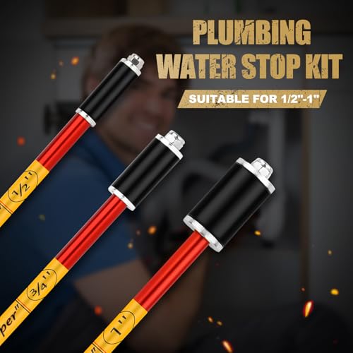 2000 Plumbing Plug Tool Kit, Water Stopper for Pipes 1/2", 3/4" and 1", Plumbing Plugs for Fast Water Line Repairs, Prevent Pipeline Leakage and Facilitate Solder Rated for High Temperatur