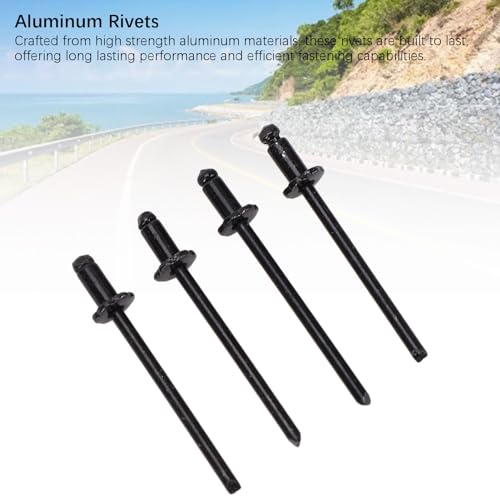 Aramox 8PCS Aluminum Rosette Rivets, Dash Rosette Rivets, Rosette Shaped Rivets for AMC VIN Door TAG All Vehicles (Black), Aramoxgsc6fbrwm0-11