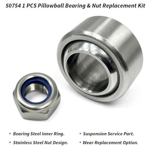 50754 Pillowball Bearing & Nut Replacement Compatible with Air Lift Performance Suspension Kits, Stainless Steel Nut & Bearing Steel Inner Ring-1PCS 2