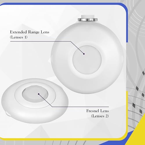 ENERLITES High Bay Ceiling Motion Sensor, Passive Infrared PIR Ceiling Sensor, 360° Field of View, 2800 Sq Ft Coverage, 120-277VAC, Neutral Wire Required, Commercial/Industrial Grade, MPC-50H, White 1 Pack