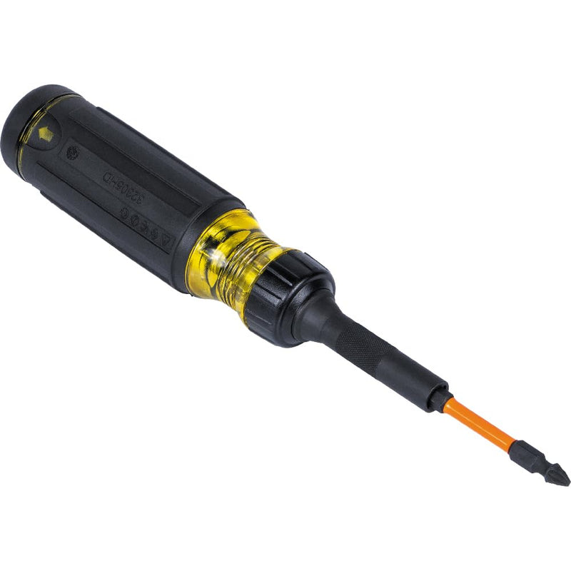 Klein Tools 32315HD 15-in-1 Multi-Bit Ratcheting Screwdriver, Impact-Rated, 7 Double-Ended ProFlex Torsion Zone Tips, 1/4-Inch Nut Driver, 8-Piece