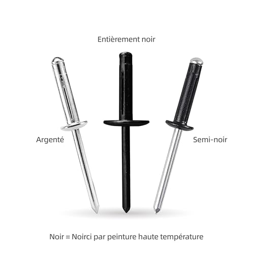 50Pcs Trifold Aluminum Exploding Blind Rivets, 3/16"x45/64" Large Head 5/8" 3/16"x45/64" Large Head 5/8" All Black