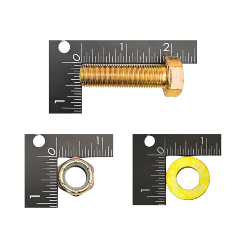 1/2"-20 x 1-3/4" Grade 8 Bolts (4-Pack) – Heavy-Duty Hex Bolts with Flat Washers & Nylon Lock Nuts – High-Strength SAE J429 Anti-Vibration 1.75" UNF Fine Thread