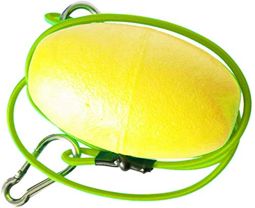 Drift Anchor Tow Throw Leash Line with EVA Buoy Float & Clip/Markers for Anchors at The Beach, Lake, or Sandbar Water Yellow 2Pcs
