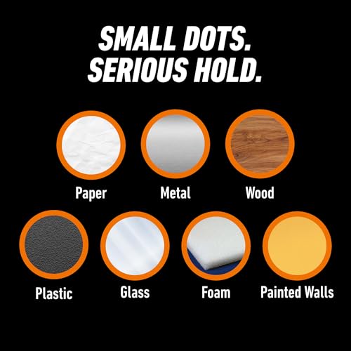 Gorilla Adhesive Dots, Double-Sided, Clear, 0.5" Diameter, 150 Pieces 1 - Pack