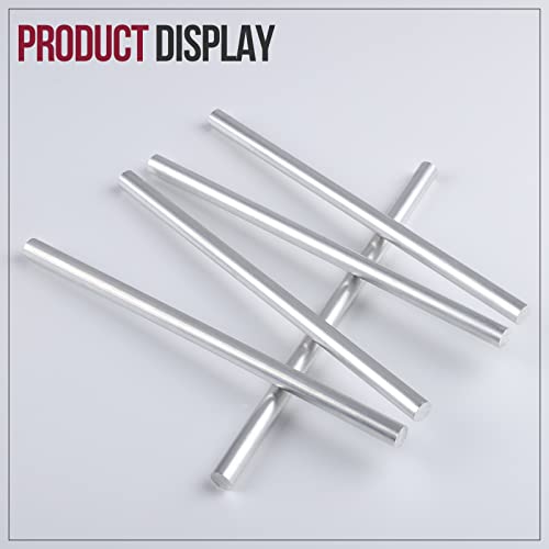 5 Pieces 1/2" Diameter Round Aluminum Rod,Long 13" 6061 Aluminum Round Bar,T6511 Solid Extruded,0.5" Diameter,for DIY Craft (1/2x13 inch, 5) 1/2x13 inch