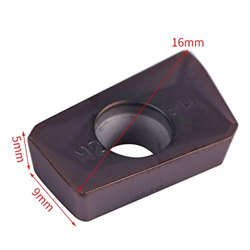 10Pcs APMT1604 Carbide Inserts, Indexable Turning & Milling Inserts, CNC Lathe Tools for Regular Steel and Stainless Steel