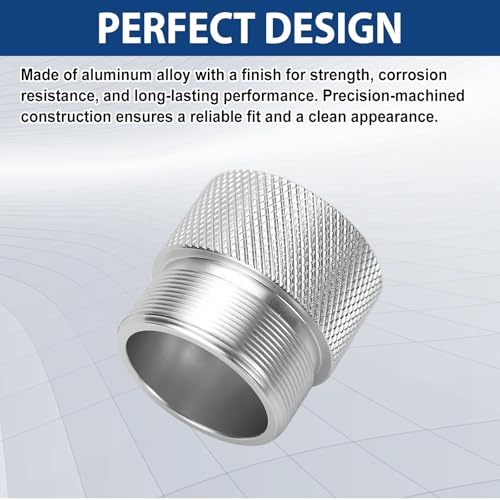 1.375''X24 Cone Shaped Parts - Stainless Steel Aluminium Replacement Sealed End - Compatible with Volvo, Kenworth, Peterbilt, Freightliner, Mack International Trucks (Silvery)