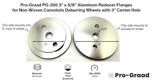 356 Reducer Flanges 3" to 5/8", Aluminum, 1 Pair 3" to 5/8"