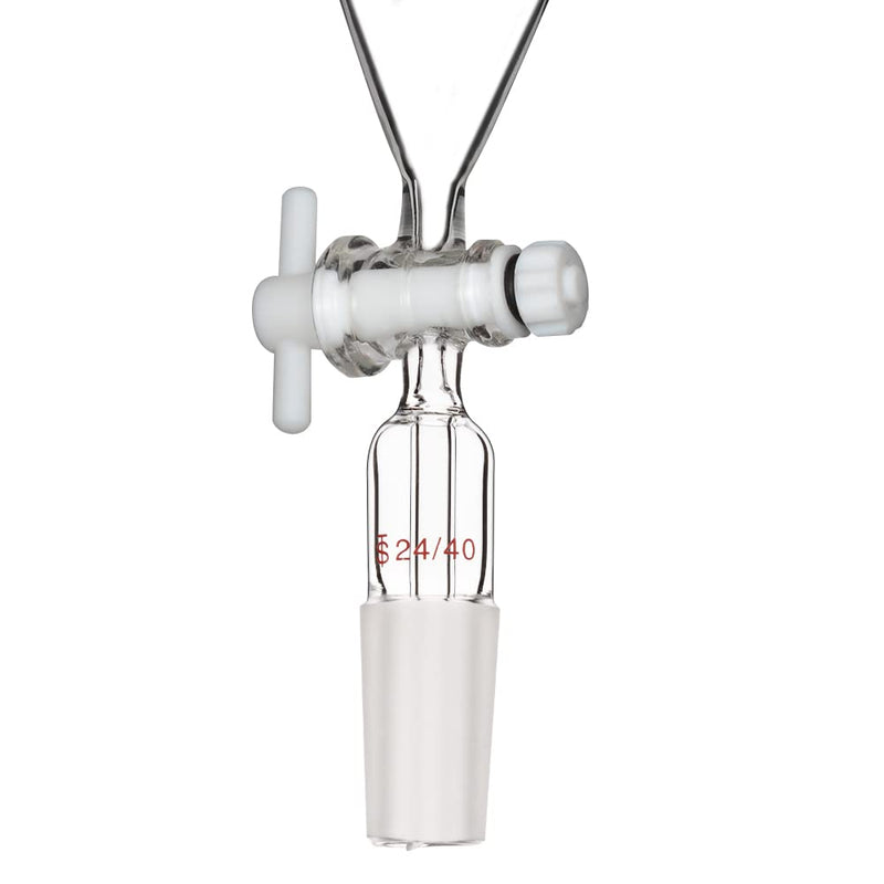 stonylab 500 mL Conical Pear-Shaped Separatory Funnel with PTFE Stopcock, Heavy Wall Borosilicate Glass, Top & Lower 24/40 Joints – Lab Liquid Separation 500.0 milliliters 1 XMK-Sep-Funnel-24/40-500ml