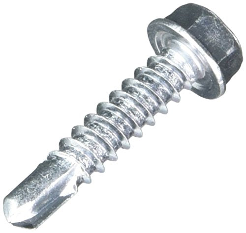 The Hillman Group 560358 12-14-Inch x 1-Inch Washer Head Self Drilling Screw, 100-Pack
