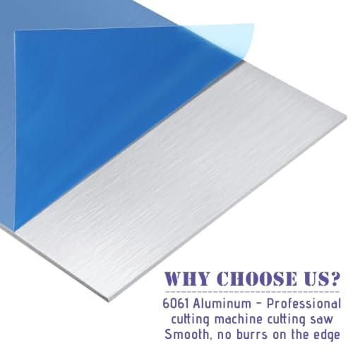 ZOFORTY 6061 Aluminum Sheet Metal 12 x 16 x 1/16 Inch Flat Plain Plate Panel Aluminum Sheet Plate Finely Polished and Deburred, 1.5mm Thick