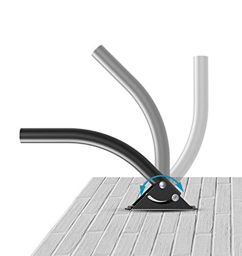 ANTOP Adjustable Outdoor/Attic TV Antenna Mount Pole, Stainless Painting 13 inch Arm Length, Reversible, Lightweight, Waterproof, Easy Installation