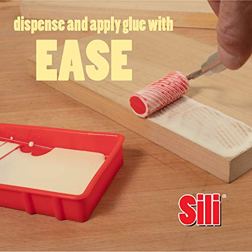 Sili Glue Roller with Silicone Applicator Tray for Woodworking