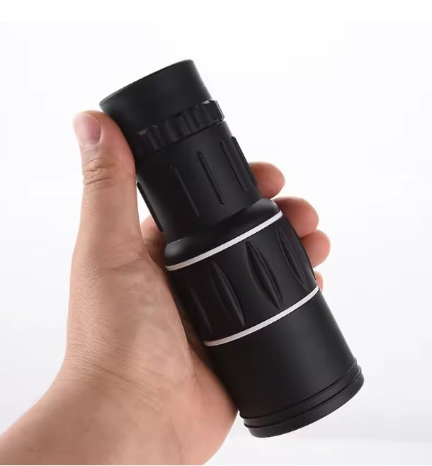 Compact Monocular for Outdoor Activities, 4.5X Magnification, 10x Field of View, 2X Teleconverter, Black