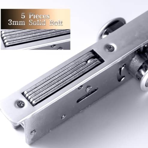 Cylinder Deadbolt Mortise Lock - Commercial Storefront Door Lock Double Keyed Cylinder 1-1/8" Backset Straight Deadbolt for Storefront Entry Doors 1-1/8" straight deadbolt