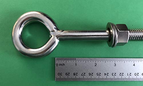 US STAINLESS Stainless Steel 316 Eye Bolt 5/8" x 8" UNC Short Thread Marine Grade Pitch of 11