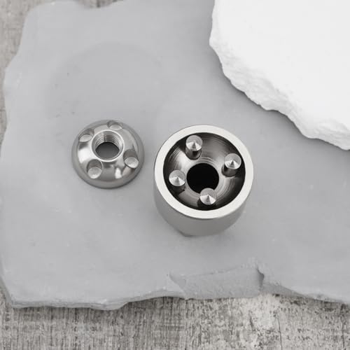 1 Set of M8 4-Hole Anti-Theft Security Nut Set Stainless Steel Anti-Theft Device for Rooftop Tent Bike Rack Solar System (4 Nuts 1 Lock) Silver