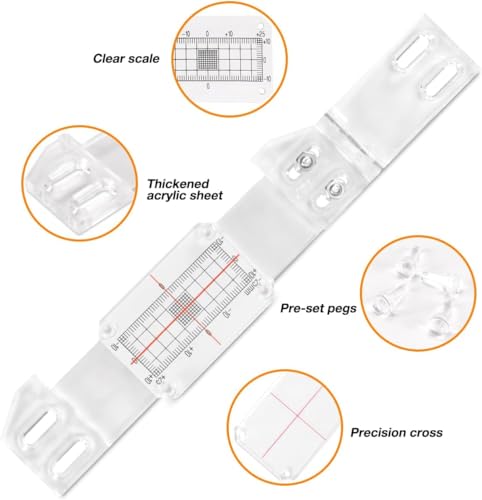 Crack Displacement Monitors - Precision Engineering for Accurate Horizontal & Vertical Crack Measurements Comprehensive Monitoring Solution, Ideal for Internal & External Corners (3PC) 3PCS