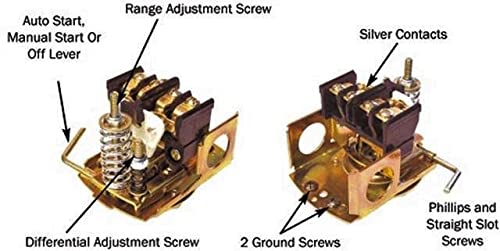 Merrill MFG MPSM43050 Well Tank, Air-Pump Pressure Switch, NEMA 1, 30-50 Pressure Setting, Low Pressure Cut-Off Switch