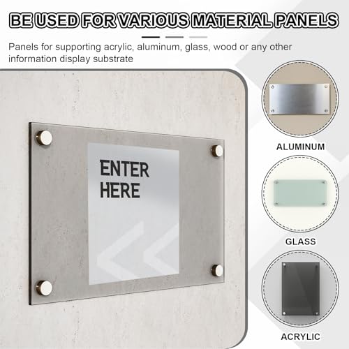 PATIKIL 1x4.7" Standoff Screws, 8 Pack Stainless Steel Stand Off Wall Mounts Wall Sign Mounting Hardware Advertising Standoff Nail for Hanging Acrylic Signs Picture Frame, Silver 1x4.7"