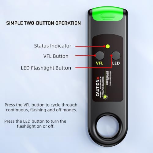 Visual Fault Locator - Portable Green Light Tester for SC FC ST LC (15KM) 15KM