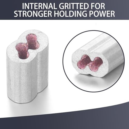 100 Pcs Barbed Wire Crimp Sleeves 2-3 for 12.5 Ga, 18 mm 100