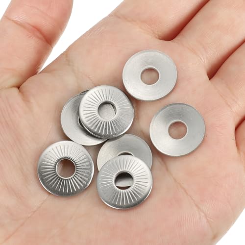 PATIKIL 304 Stainless Steel Flat Washers, 100Pcs M5x16mm Belleville Spring 100