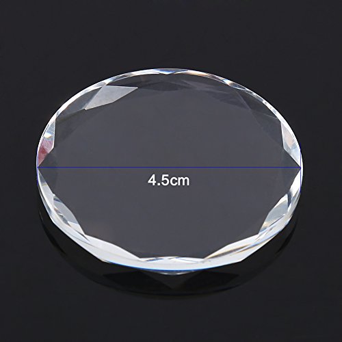 Eyelash Glue Holder, Lash Separator with Adhesive Glue Pallet Extensions Round Crystal Tray for Salon Home Use