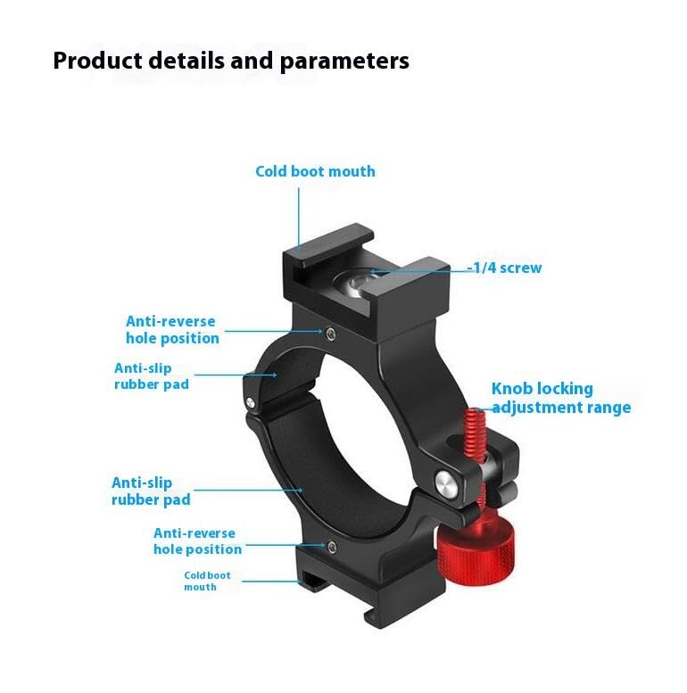 Extension Bracket/Hot Shoe Adapter for Osmo Mobile 7 Pro/7/Mobile 6/OM 5 Shoe Bracket Connectable Fill Light Microphone
