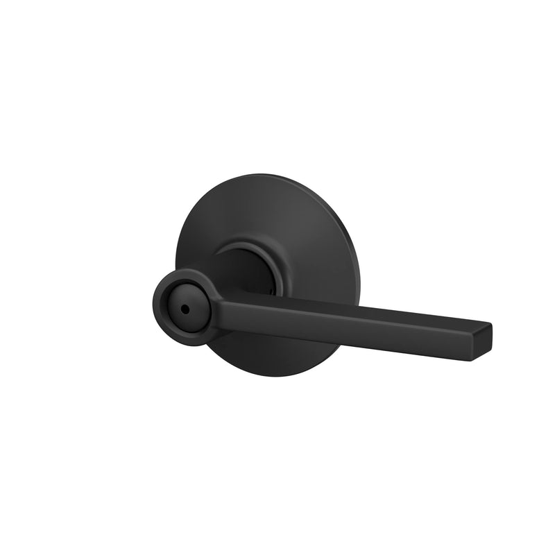 Schlage F40 V LAT 622 Latitude Door Lever, Bed & Bath Privacy Lock, Matte Black Standard