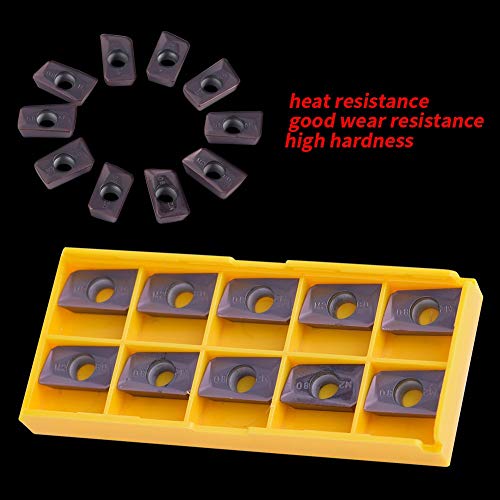10Pcs APMT1604 Carbide Inserts, Indexable Turning & Milling Inserts, CNC Lathe Tools for Regular Steel and Stainless Steel