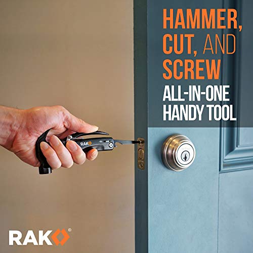 RAK Hammer Multitool BirthdayGifts for Men - Cool Unique Gifts Who Have Everything - Compact DIY Survival Multi Tool - Backpacking & Camping Accessories - Gadget Gifts Pocket Size (1 count)