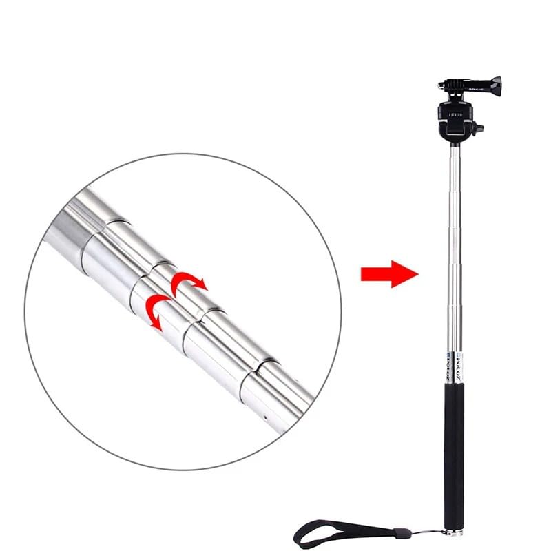 Extendable Selfie Stick for Action Camera | Waterproof, Handheld, Camera Bracket, Portable Travel Accessory