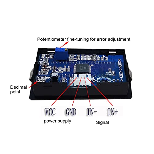 Taidacent Ohm Meter Resistance Tester Ohmmeter Digital DC Resistance Measuring Instrument Fixture Resistance Measure Panel Meter (200 Ohm, DC12V Without Cover)