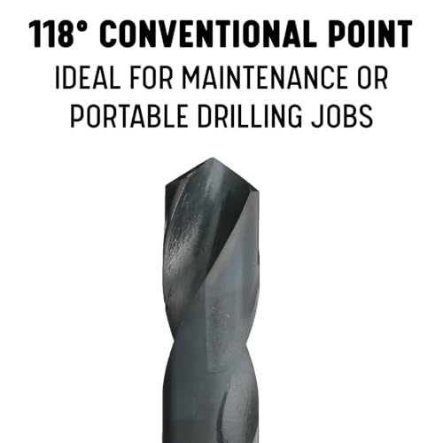 Drill America - DWDRSD1-5/16 1-5/16" Reduced Shank High Speed Steel Drill Bit with 1/2" Shank, DWDRSD Series 1-5/16"