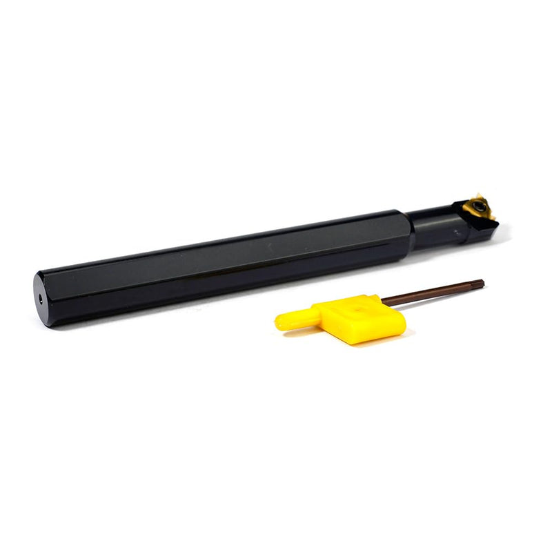 3/4" x 7" OSCARBIDE Internal Threading Boring Bar SIR0625Q16 w/Insert | 16IR AG60 Carbide Insert | 60° Thread Profile | For 0.5-3mm Pitches | Durable Steel Shank | Precision Internal Threading