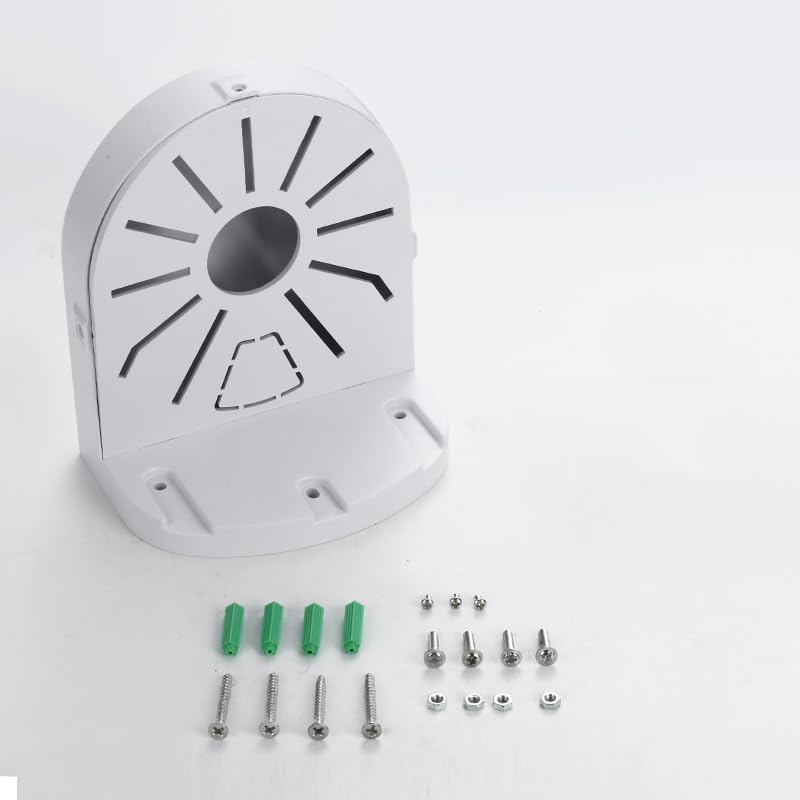 Indoor Outdoor Camera Bracket ABS Plastic Wall Mount L-Shaped Bracket for Security Dome IP Camera Mounting, Junction Box Cable Management (4.5in-SL-4PACK) 4.5in-SL-4PACK