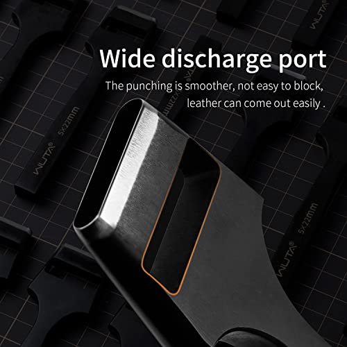 WUTA Leather Belt Hole Puncher Oval Cutter Strap Watch Band Flat Punches Heavy Duty Oblong Punching Tools for Leather Crafting (8 * 5mm) 5*8mm