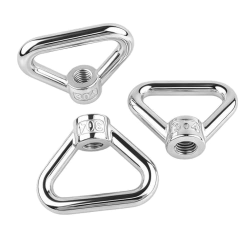 304 Stainless Steel Eye Nut M14 Triangle Shape Ring Lifting Eye Nuts 5PCS