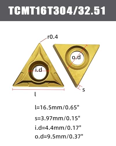 45° Chamfering Tool Holder 5/8 inch Shank with 11pcs TCMT32.51 TCMT16T304 Carbide Turning Inserts for Steel Turning Processing 5/8 holder +TCMT32.51 inserts