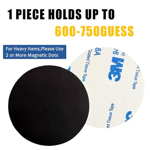 Flexible Magnetic Dot with Self Adhesive,Big Round Magnets with Adhesive Backing for Crafts Whiteboard, Refrigerator Crafts DIY School,18 Pcs 60mm Diameter 2.36”x 0.08”