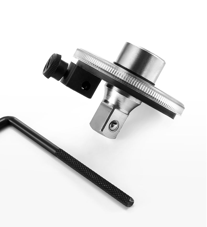 1/2 Inch Torque Wrench Angle Gauge Tool, 360° Adjustable 1/2" Drive Torque meter Wrench Set, Professional Measure Tool