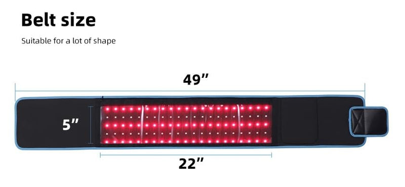 Red Light Therapy Infrared Light Therapy Wrap Belt Wearable Large Pad for Body Waist Back Shoulder Leg Knee, LED 660nm&850nm Red Light Belt Device with Timer Remote Controller, Ideal Gift