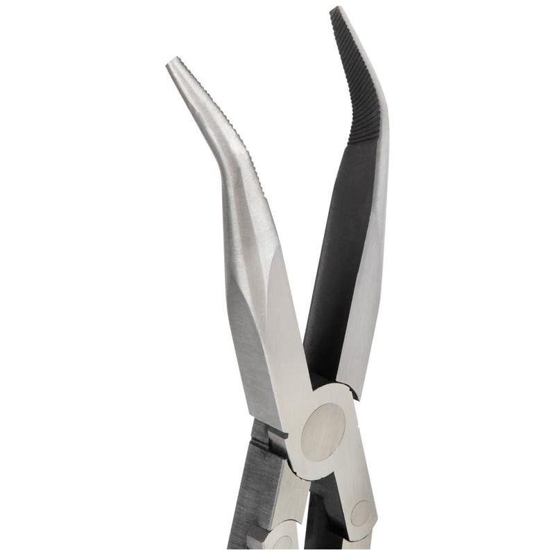 Klein Tools 71402 Needle Nose Pliers and Bent Nose Pliers Set, Knurled Jaws, Double Rivet, Extended Reach for Tight Spaces, 13-Inch, 2-Piece