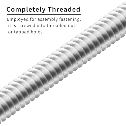 M12 x 1.75mm x 350mm Fully Threaded Rod 304 Stainless Steel Long All Threaded Screw Bar Studs Right Hand Threads for Anchor Bolts Clamps Hangers (Pack of 2) M12 x 1.75mm x 350mm